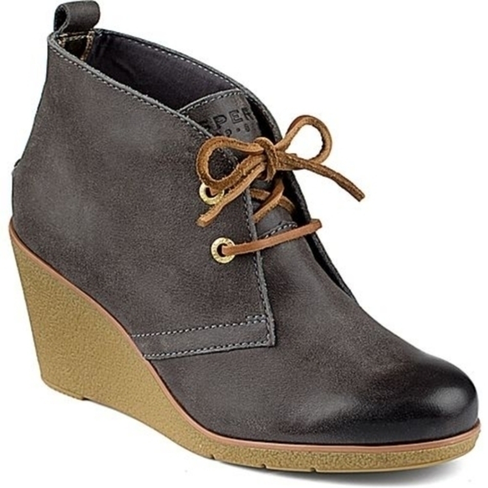 Sperry Harlow Burnished leather Wedge bootie